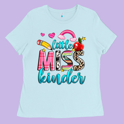 Little Miss Kinder Ladies Tee Designed By Nancycooperartshop