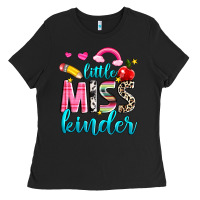 Black little miss kinder Ladies Tee - NancyCooperArtShop