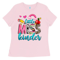 Bubblegum Pink little miss kinder Ladies Tee - NancyCooperArtShop