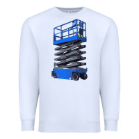 White scissor lift Premium Sweatshirt - LillyAllenDesigns