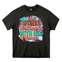 Asphalt she works willingly with her hands Heavy Core Tee - NancyCooperArtShop