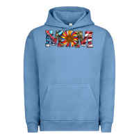 Pigment Pebble Blue mom with sunflower Urban Hoodie - Artiststas
