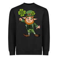 Black St. Patrick's day elf Heavyweight Sweatshirt - CowGirlArtShop