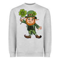 Heather Grey St. Patrick's day elf Heavyweight Sweatshirt - CowGirlArtShop