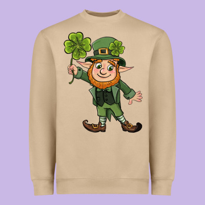 St. Patrick's Day Elf Heavyweight Sweatshirt Designed By Cowgirlartshop
