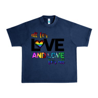 Navy All For Love And Love For All Urban Heavy Tee - Bettercallsaul