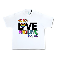 White All For Love And Love For All Urban Heavy Tee - Bettercallsaul