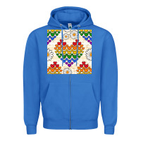 True Royal Pride lgbtq hearts and daisy seamless pattern Zipper Hoodie - BundleAndBundleShop