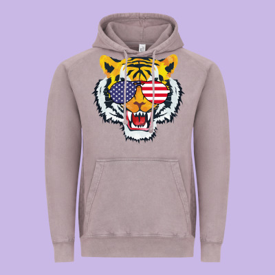 America Merica Tiger Vintage Hoodie Designed By Bettercallsaul