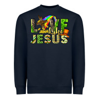 Navy Love like Jesus Heavyweight Sweatshirt - CowGirlArtShop