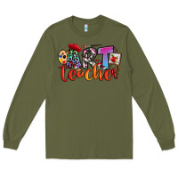 Army Green art teacher Long Sleeve Tee - RanaPortraitStore