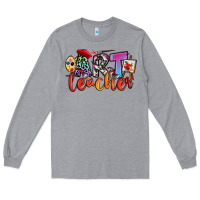 Heather Grey art teacher Long Sleeve Tee - RanaPortraitStore
