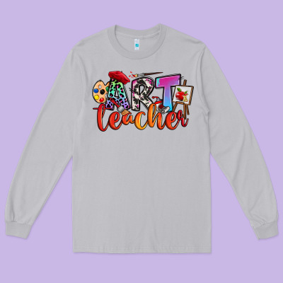 Art Teacher Long Sleeve Tee Designed By Ranaportraitstore