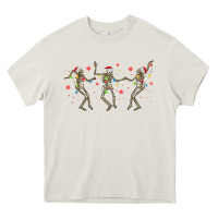 Dancing Skeleton Christmas Heavy Core Tee | Teevron