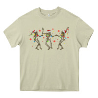 Mossy dancing skeleton christmas Heavy Core Tee - MaliasSmallBusiness