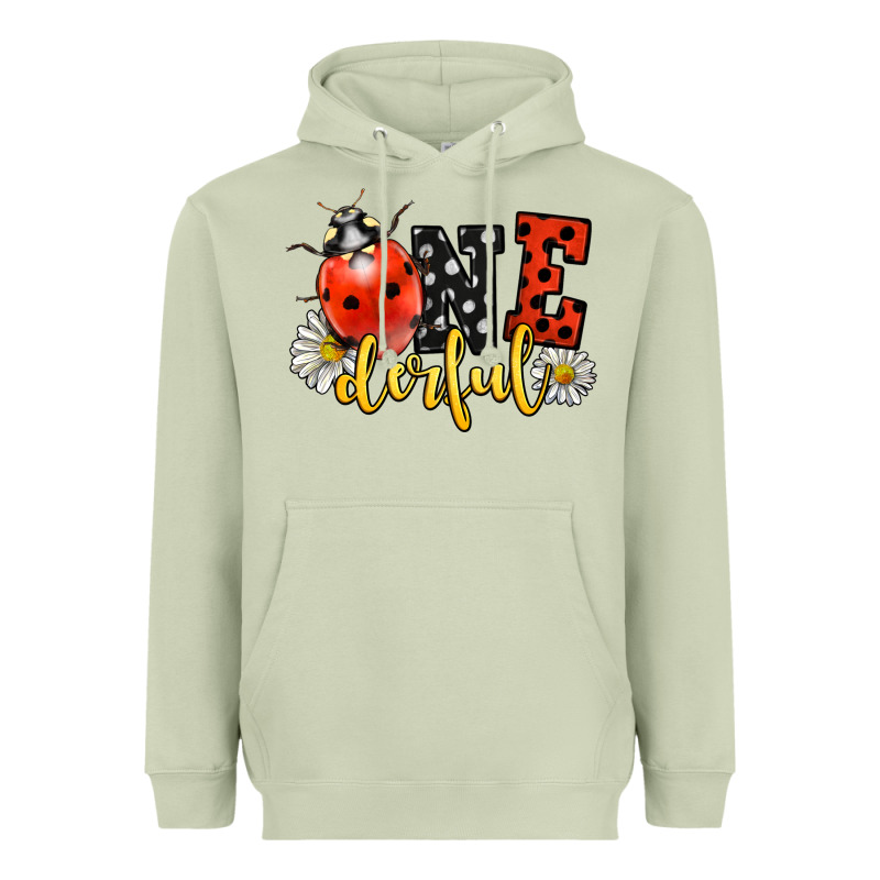 Onederful Wonderful Ladybug Heavyweight Hoodie by LillyAllenDesigns | Teevron
