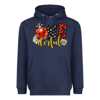 Navy onederful wonderful ladybug Heavyweight Hoodie - LillyAllenDesigns