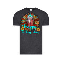 Vintage Black happy turkey day sunflower Vintage Tee - RanaPortraitStore