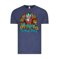Vintage Denim happy turkey day sunflower Vintage Tee - RanaPortraitStore