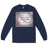 Navy feeling kinda idgaf ish today with leopard Long Sleeve Tee - TumblerDesignByShophia