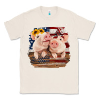 Natural Cute Couple American Pigs Classic Tee - Bettercallsaul