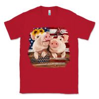 Red Cute Couple American Pigs Classic Tee - Bettercallsaul