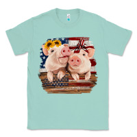 Seafoam Cute Couple American Pigs Classic Tee - Bettercallsaul