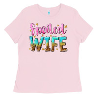 Bubblegum Pink spoiled wife Ladies Tee - NancyCooperArtShop