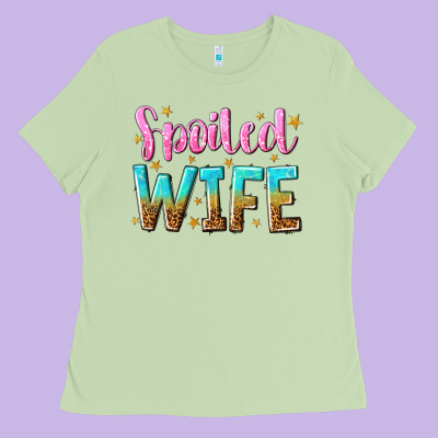 Spoiled Wife Ladies Tee Designed By Nancycooperartshop