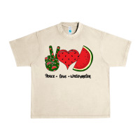 Sandshell Peace Love Watermelon Urban Heavy Tee - Bettercallsaul