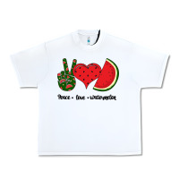 White Peace Love Watermelon Urban Heavy Tee - Bettercallsaul