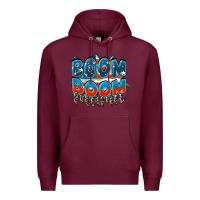 Burgundy Boom boom Mama Mother's Day Premium Hoodie - FaDigitalArtStudio