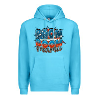 Ocean Blue Boom boom Mama Mother's Day Premium Hoodie - FaDigitalArtStudio