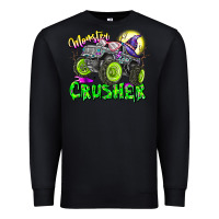 Black Monster Crusher Premium Sweatshirt - CowhideDigitalArt