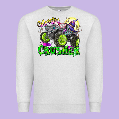 Monster Crusher Premium Sweatshirt Designed By Cowhidedigitalart