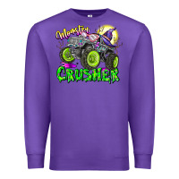 Purple Monster Crusher Premium Sweatshirt - CowhideDigitalArt