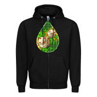 Black st.patrick's teardrop earrings Zipper Hoodie - FaDigitalArtStudio
