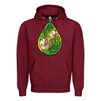 Burgundy st.patrick's teardrop earrings Zipper Hoodie - FaDigitalArtStudio