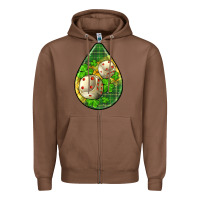 Chestnut st.patrick's teardrop earrings Zipper Hoodie - FaDigitalArtStudio