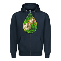 Navy st.patrick's teardrop earrings Zipper Hoodie - FaDigitalArtStudio