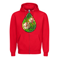Red st.patrick's teardrop earrings Zipper Hoodie - FaDigitalArtStudio