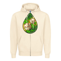 Sandshell st.patrick's teardrop earrings Zipper Hoodie - FaDigitalArtStudio