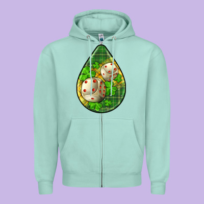 St.patrick's Teardrop Earrings Zipper Hoodie Designed By Fadigitalartstudio