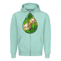 Seafoam st.patrick's teardrop earrings Zipper Hoodie - FaDigitalArtStudio