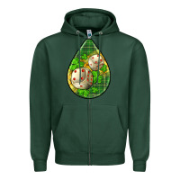 Sports Green st.patrick's teardrop earrings Zipper Hoodie - FaDigitalArtStudio