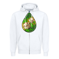 White st.patrick's teardrop earrings Zipper Hoodie - FaDigitalArtStudio