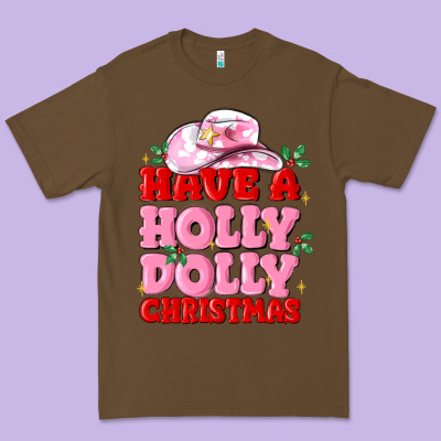 Have A Holly Dolly Christmas Premium Tee Designed By Maliassmallbusiness