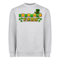 Heather Grey St. Patrick's Shamrock farm Heavyweight Sweatshirt - CowGirlArtShop