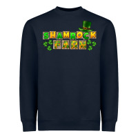 Navy St. Patrick's Shamrock farm Heavyweight Sweatshirt - CowGirlArtShop