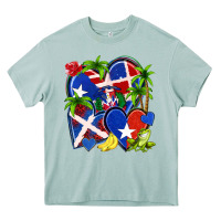 Arona puerto rico with dominican republic hearts Heavy Core Tee - NancyCooperArtShop